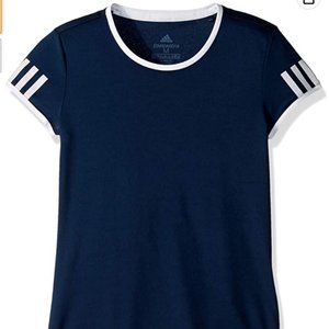 adidas Girls' Club Tennis Tees - Navy Blue - Size L